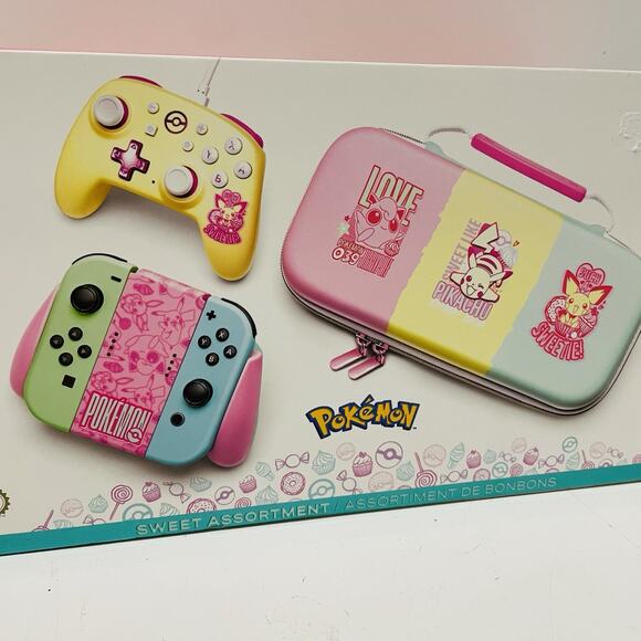 PowerA Nintendo Switch Controller Case & Comfort Grips Pokemon Sweet Friends NEW - Picture 2 of 4